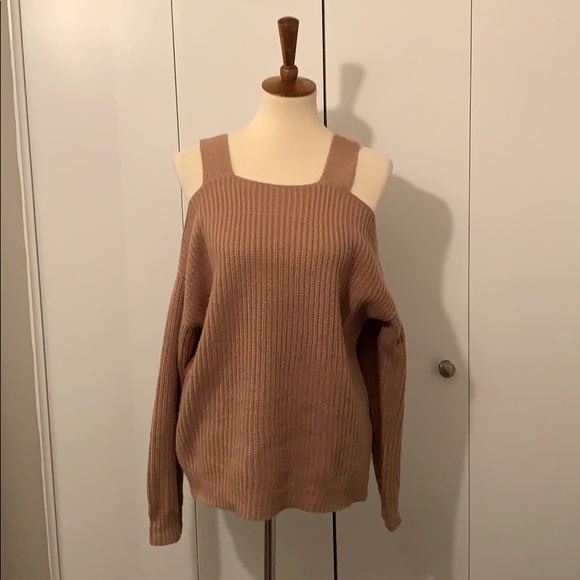 Blu Pepper Sweaters - Blu Pepper Open Shoulder Sweater